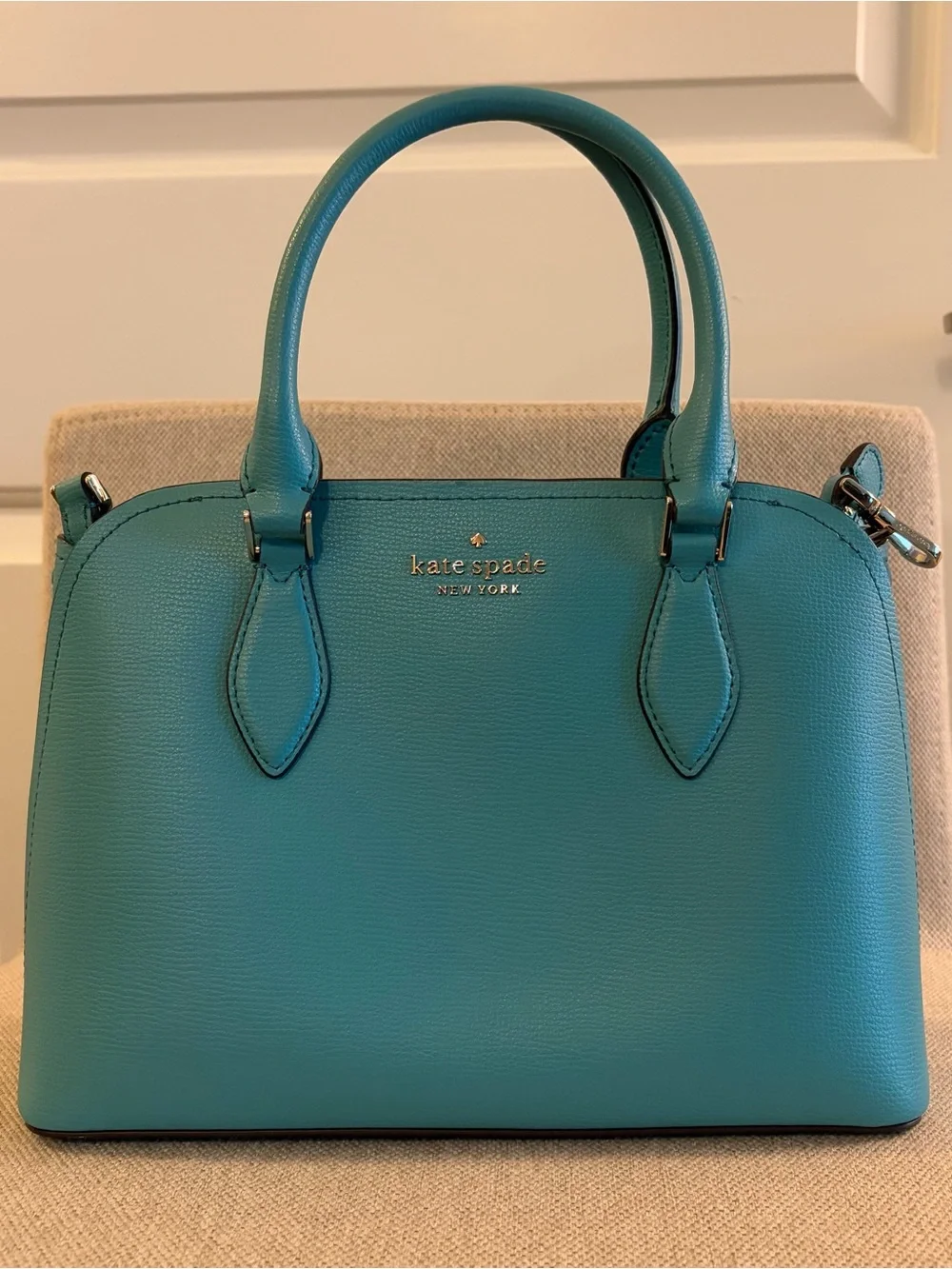 Kate Spade New York Darcy Small Satchel Bag Stone Blue